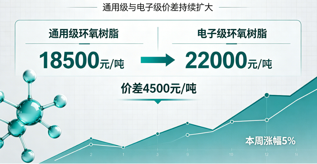 环氧树脂周度报价：通用级与电子级价差持续扩大